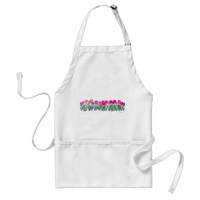 VÅR ROSA TULIPS APRON FÖRKLÄDE (Framsidan)