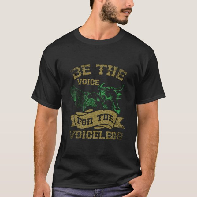 Var Röst För Den Röstlösa Veganen T Shirt (Framsida)