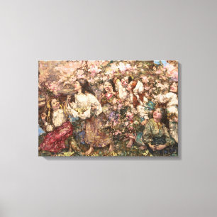 Vår Roundelay (av Edward Atkinson Hornel) Canvastryck