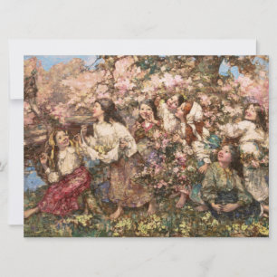 Vår Roundelay (av Edward Atkinson Hornel) Kort