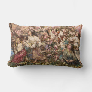 Vår Roundelay (av Edward Atkinson Hornel) Lumbarkudde