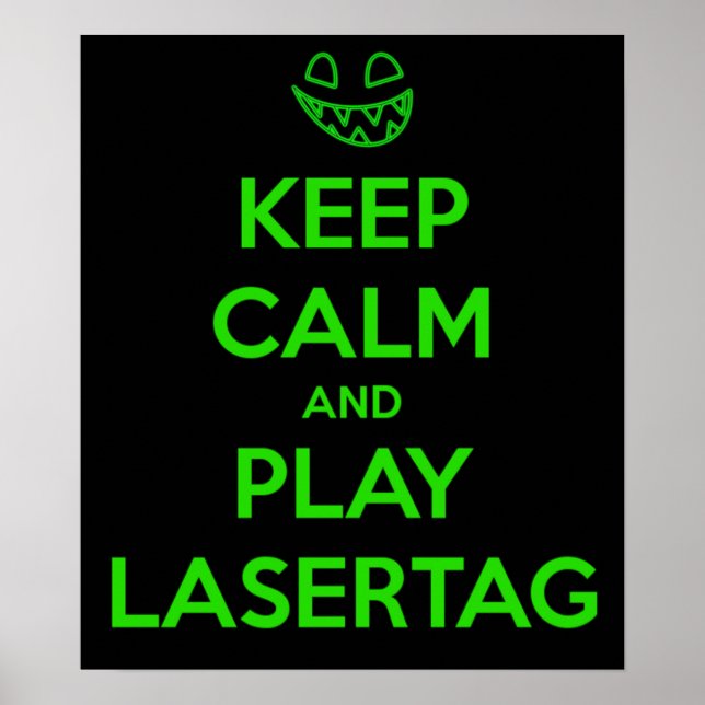 VAR RUHIG OCH SPELA LASER TAG POSTER (Framsidan)