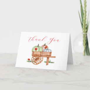 Vår Rustic Pumpkin Farm Labybug Baby Shower Tack Kort