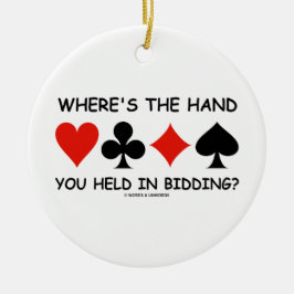 Var rymms räcka dig, i att bjuda? Överbrygga Julgransprydnad Keramik