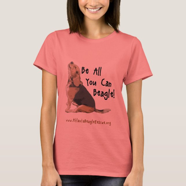 Var så vänlig som möjligt(TM) Kvinnors Ringer Tee Shirt (Framsida)