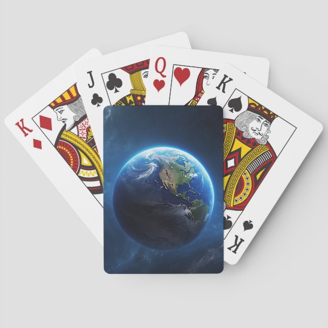 Vår safir hemma i rymden casinokort (Baksidan)