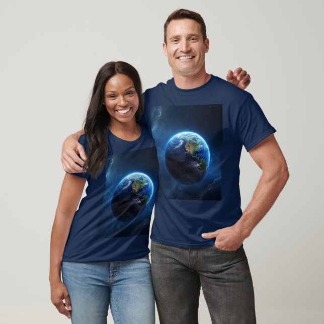 Vår safir hemma i rymden t shirt (Unisex)