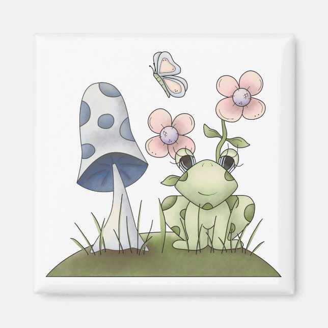 Vår Saker ・ Frog & Mushroom Magnet (Framsidan)