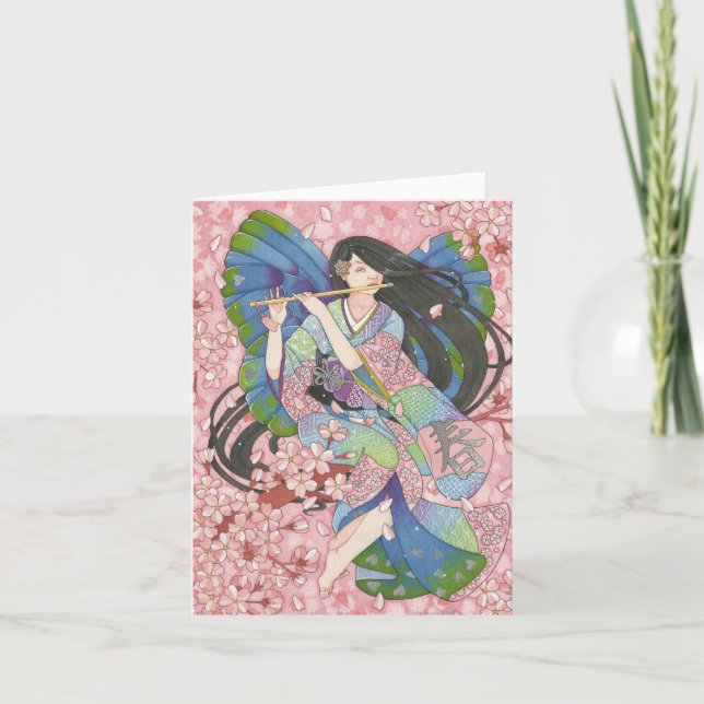 Vår Sakura Fairy-kort Kort (Framsida)