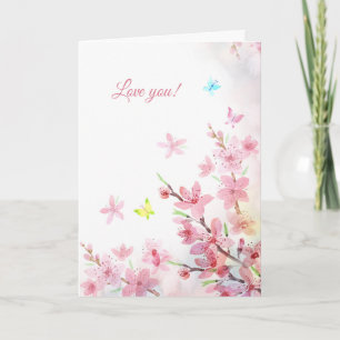 Vår Sakura-hälsningskort Kort