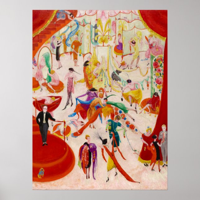 Vår Sale in Bendel's by Florine Stettheimer Poster (Framsidan)