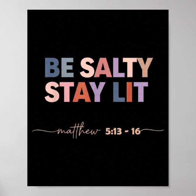 Var salt var eldande matthew 5_13–16 kristen  poster (Framsidan)