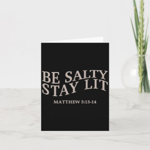 Var Salty Stanna kvar vid Kristus Gud Faith Manar Kort