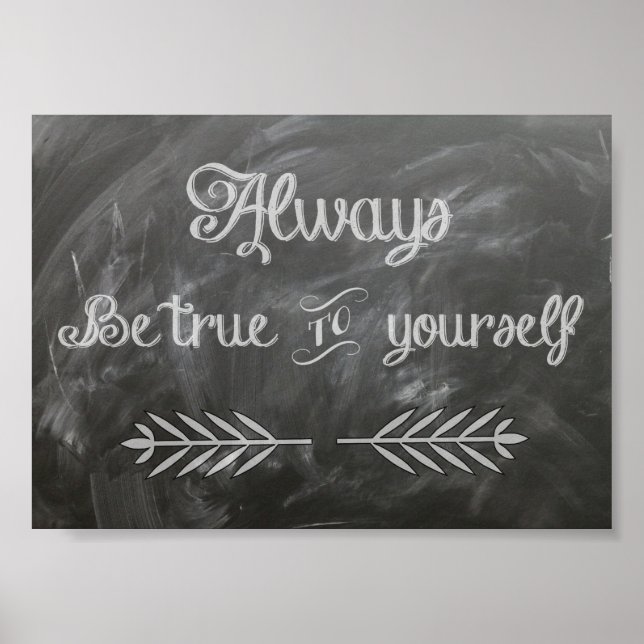 Var sann mot dig själv poster (Framsidan)