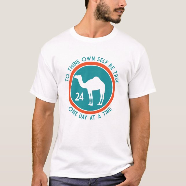 Var sann mot dig själv - Teal & Orange Logotyp T Shirt (Framsida)