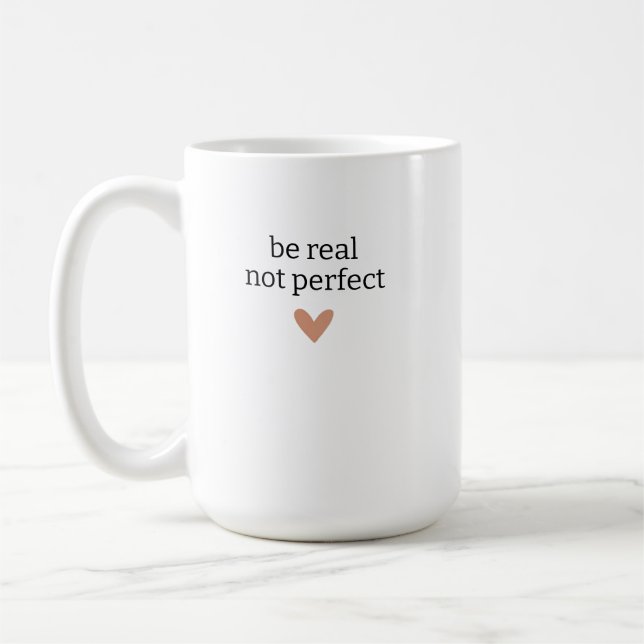 Var sanningen trogen, inte perfekt, Anpassade pres Kaffemugg (Vänster)