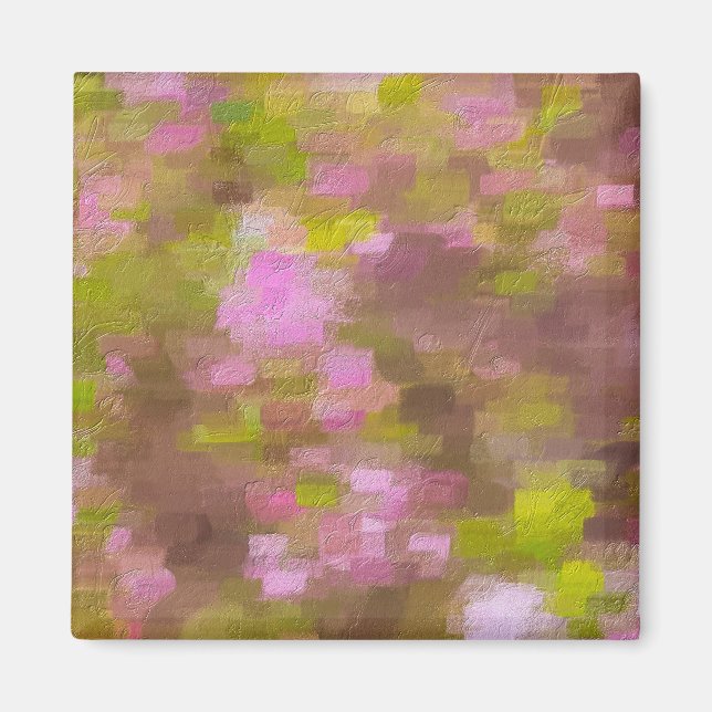Vår Säsong Rosa Abstrakt Magnet (Framsidan)