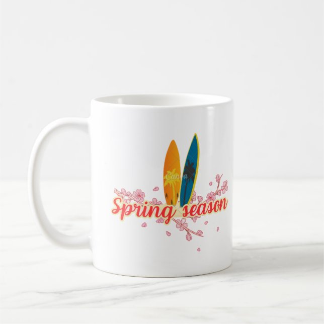 Vår säsong /vår färg/påsklov T-Shirt Kaffemugg (Vänster)