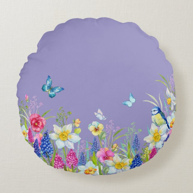 Vår-säsongen Rund Kudde (Framsidan)