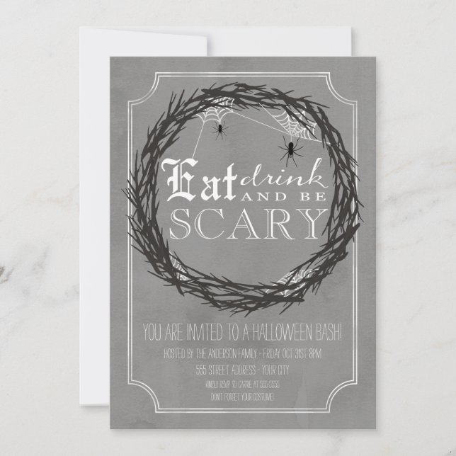 Var Scary Halloween fest Inbjudan (Framsida)