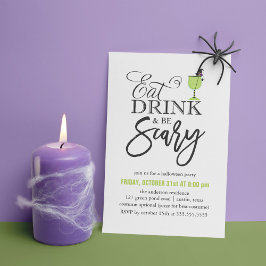 "Var scary" Halloween fest Inbjudningar