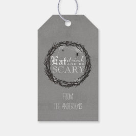 Var Scary Halloween-märkre Presentetikett