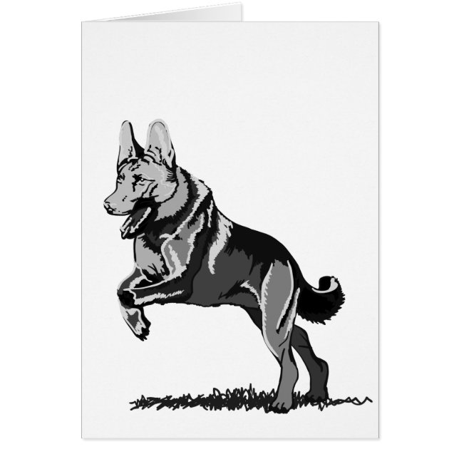 Vår Schäferhund Hälsningskort (Framsidan)