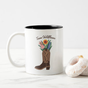 Vår Season Mugg "Texas Wildblommor" Cowboy Boot