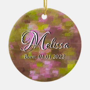 Vår Season Pinks Abstrakt Baby Ornament