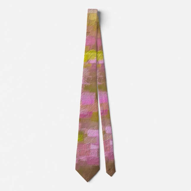 Vår Season Pinks Abstrakt Neck Tie Slips (Framsida)