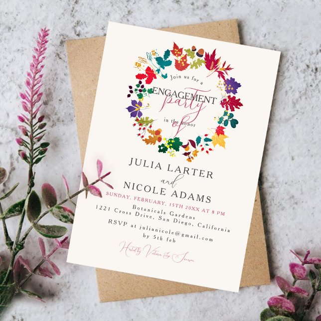 Vår Senapslila Äng Förlovningsfest Inbjudningar (Skapare uppladdad)