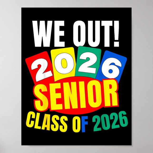 Vår seniorklass 2026 rolig examen högstadiet poster (Framsidan)