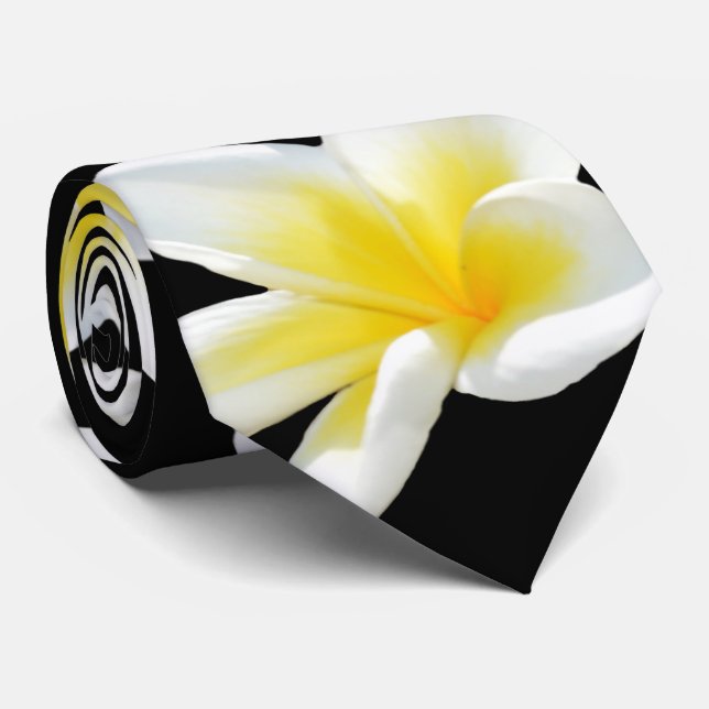 Vår Serenad: Gult Frangipanis On Black. Slips (Rullad)