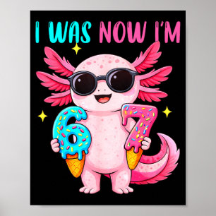 Var sex sju axolotl glass dryp 7-årsdag poster