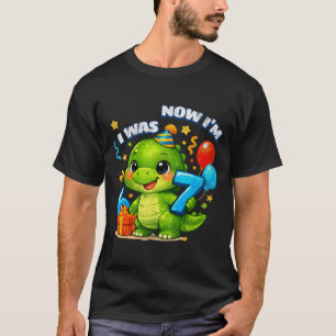 Var sex sju dinosaurie 67 meme 7-årsdag pojkar t shirt