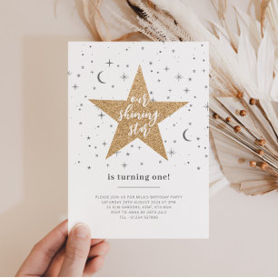 Vår shining Star Birthday-inbjudan Inbjudningar