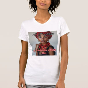 Var själv уверен Vit Kortärmad Dam T-shirt