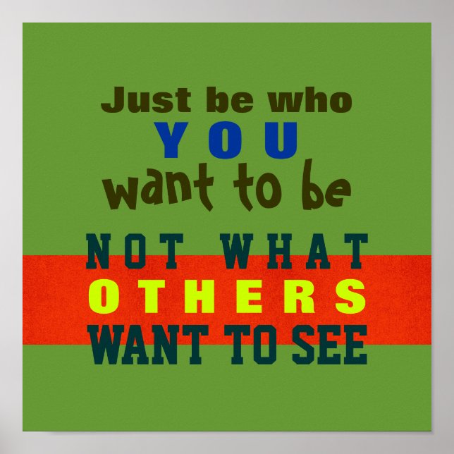 VAR SJÄLV DIN BÄSTA VERSION ~ Affisch / Print #32 (Framsidan)