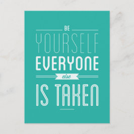 Var själv inspirerande vykort för offerter