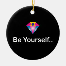 Var själv motiverande citat, färglös diamant