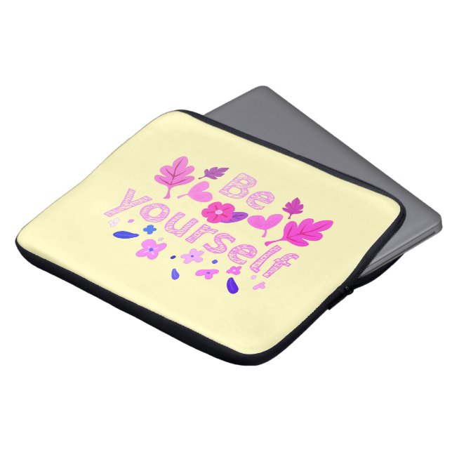 Var själv Motiverande fras Laptop Fodral (Framsida topp)