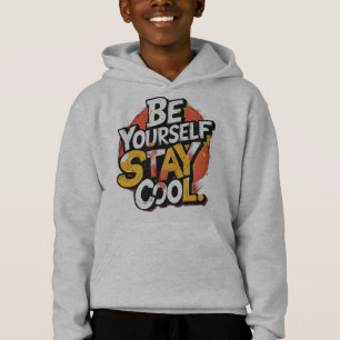 Var själv och håll Coolan Motiverad Grunge Typo T Shirt