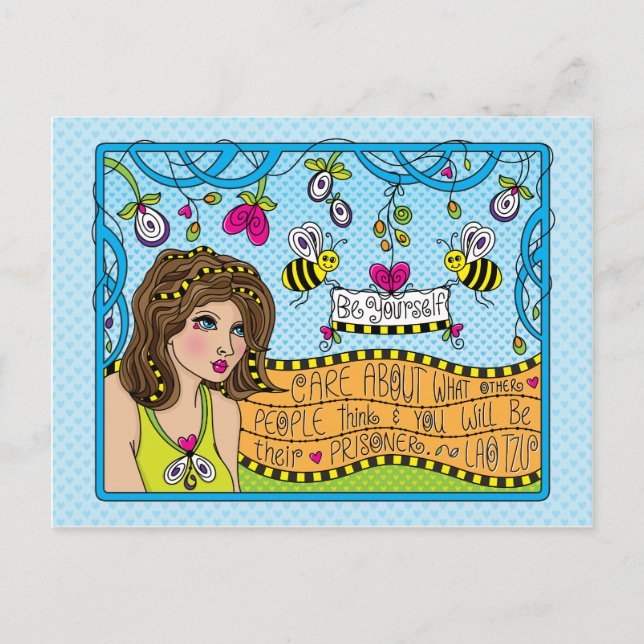 Var själv! vykort (Framsida)