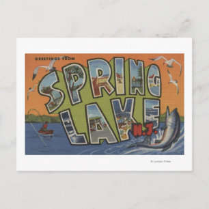 Vår Sjö, New jersey - stora Brev-scenarier Vykort