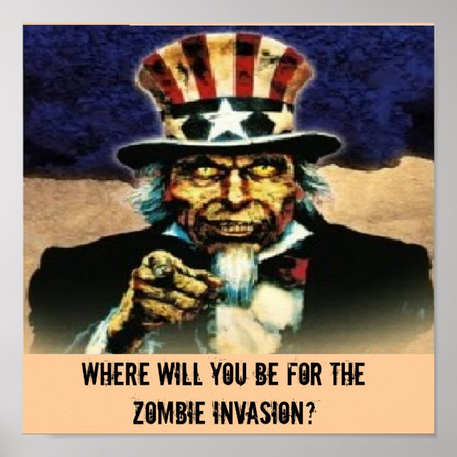 Var ska du vara för Zombie Inv? Poster (Framsidan)