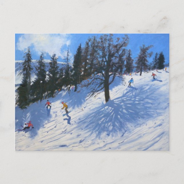 Vår skiers Verbier 2010 Vykort (Framsida)