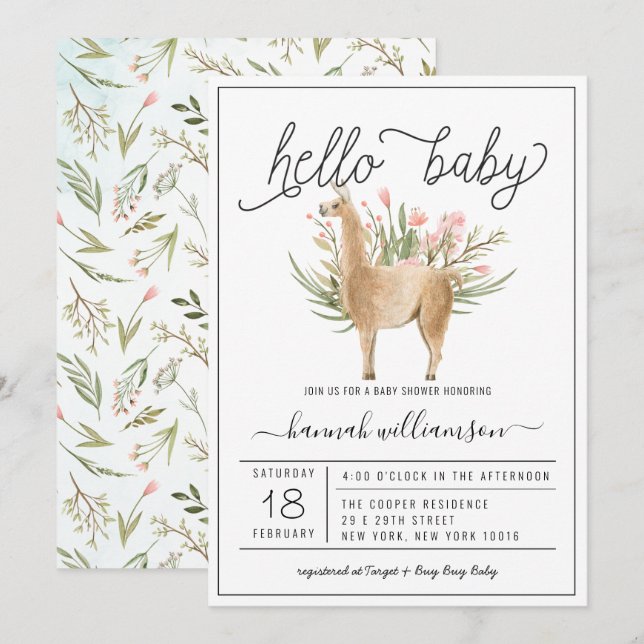 Vår skogsmark | Baby Shower-inbjudan Inbjudningar (Fram/baksida)