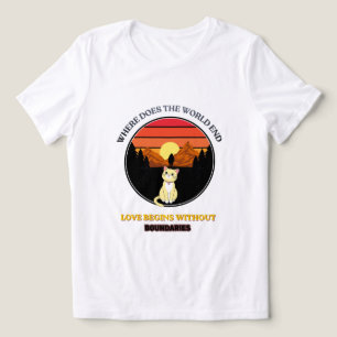 Var slutar världen   Söt retrokatt vid solnedgång T Shirt