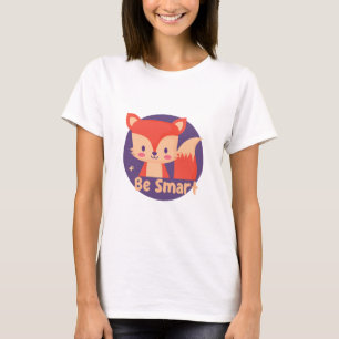Var smart Kawaii Lnuny Cute Baby Fox Red Färg T Shirt