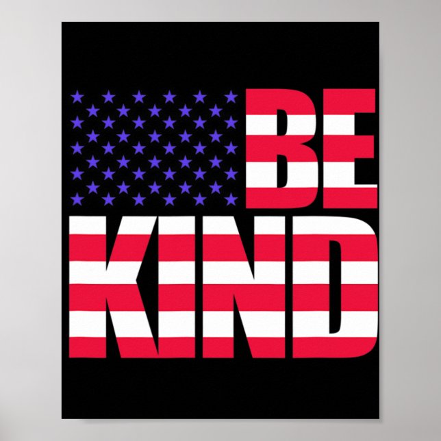 Var snäll 4 juli Usa Flagga Amerika Amerikan  Poster (Framsidan)